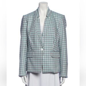 Veronica Beard Plaid Print Blazer